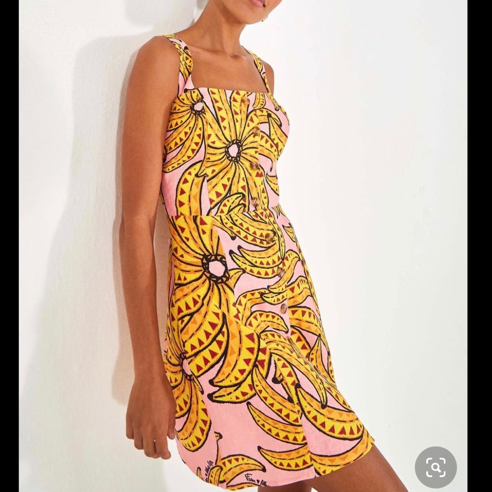 Farm Rio Banana Pitta Mini Dress
